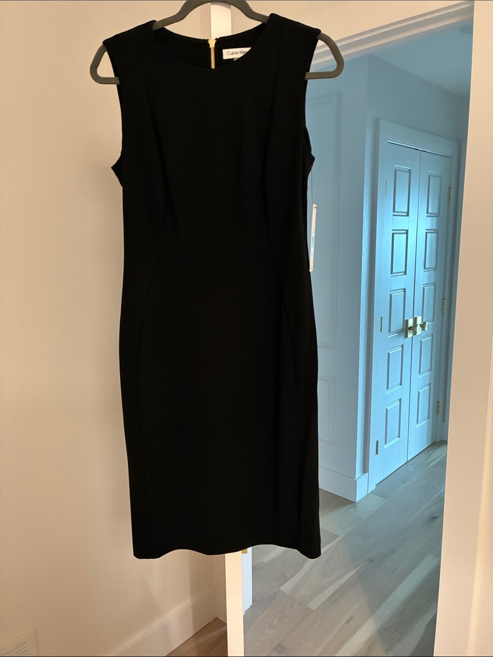 Calvin Klein Black Sleeveless Sheath Dress